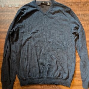 Vintage Calvin Klein Men's Black Sweater 100% Merino Large